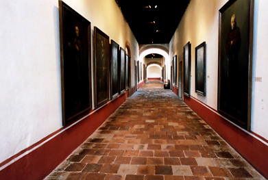 Una de los corredores del Museo de Guadalupe