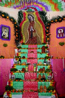 Altar en honor a la Virgen de Guadalupe